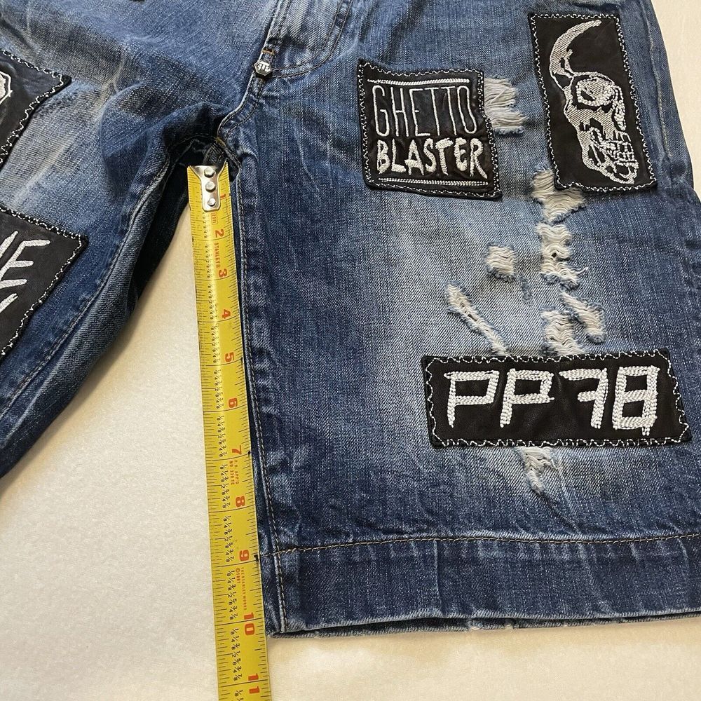 Phillip Plein Jean Shorts‎ Men's Size 34 Designer Denim Jeans Pants - Picture 15 of 16